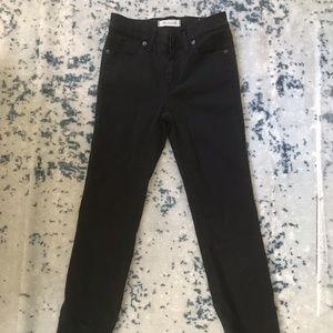 9” high riser skinny skinny black twill sz 23